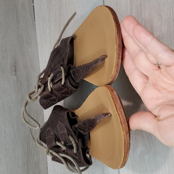 Sorel Women Summer Ankle Leather Lace Up Sandals shoes sz 10.5 - Picture 5 of 12